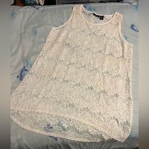 Apt. 9 White Floral Lace Bathing suit coverup